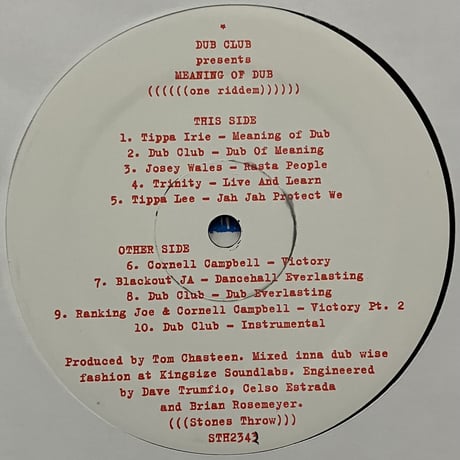 Dub Club - Meaning Of Dub [LP][Stones Throw Records] (USED)