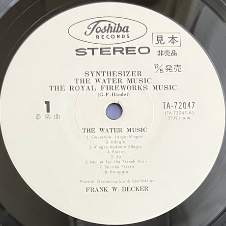 Frank W. Becker - Synthesizer [LP][Toshiba Records] (USED)
