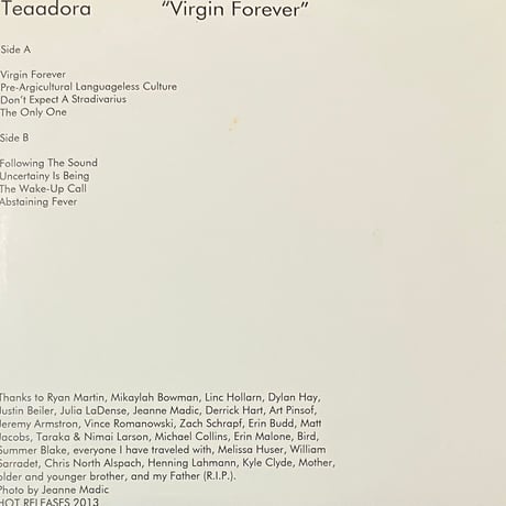 Teaadora - A Jamais Vierge / Virgin Forever [2LP][Hot Releases] (USED)
