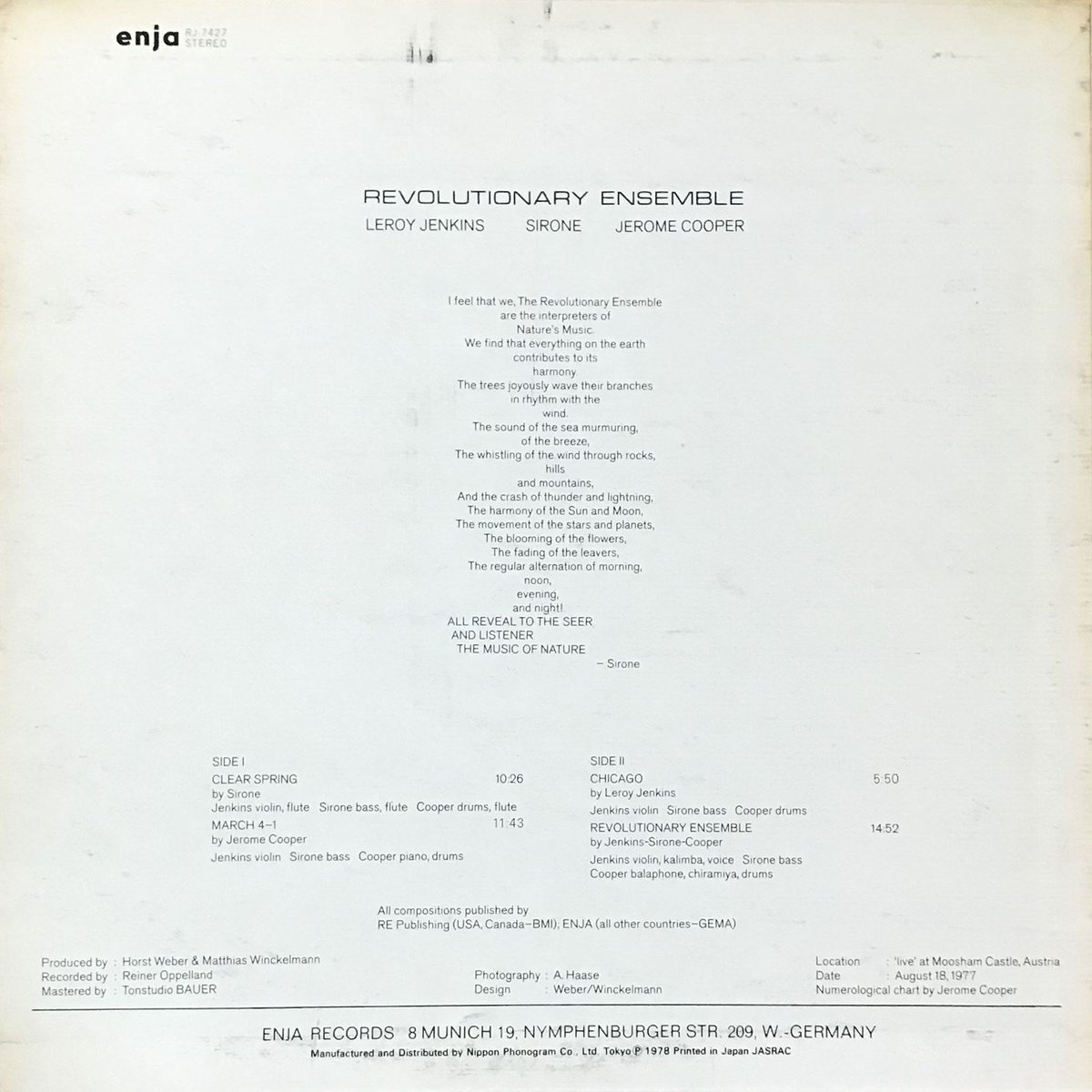 Revolutionary Ensemble - Revolutionary Ensemble