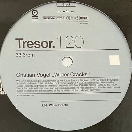 Cristian Vogel - General Arrepientase [12][Tresor] (USED)