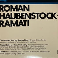 Roman Haubenstock-Ramati - Vermutungen Uber Ein Dunkles Haus / Credentials Or Think, 〜