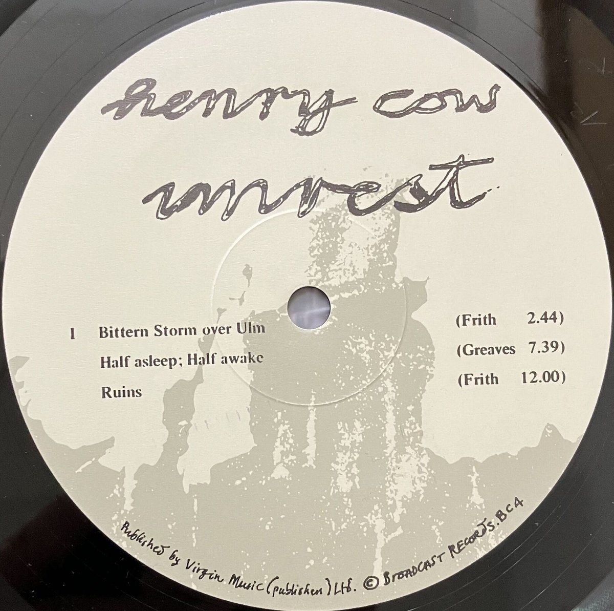 Henry Cow - Unrest [LP][Broadcast Records] (USED)