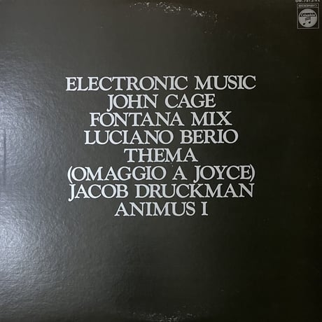 Cage・Berio ・Druckman - Electronic Music [LP][Columbia] (USED)