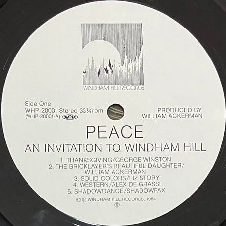Various - Peace - An Invitation To Windham Hill, vol. 1 [LP][Windham Hill Records] (USED)