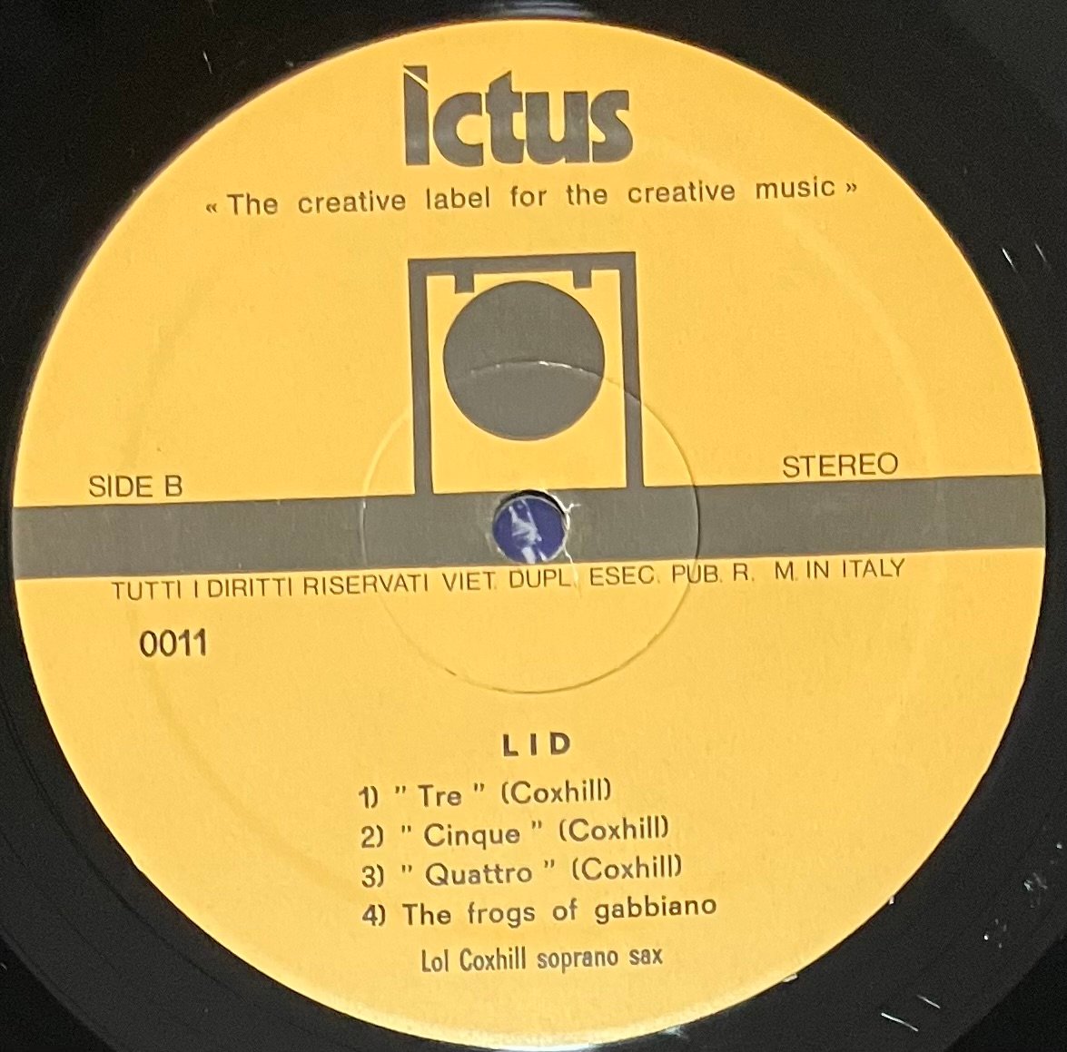 Lol Coxhill - Lid [LP][Ictus Records] (USED) |
