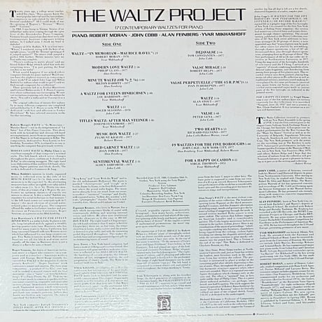 Various - The Waltz Project (17 Contemporary Waltzes For Piano) [LP][Nonesuch] (USED)