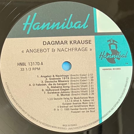 Dagmar Krause - Angebot & Nachfrage (Lieder Von Brecht / Weill & Eisler) [LP] (USED)