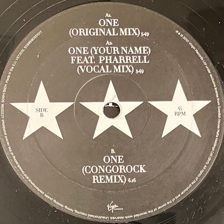Swedish House Mafia Featuring Pharrell - One [12][Virgin] (USED)
