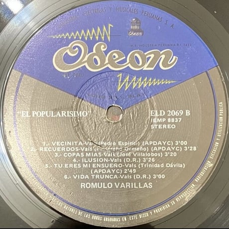 Romulo Varillas - El Popularisimo [LP][Odeon Del Peru] (USED)