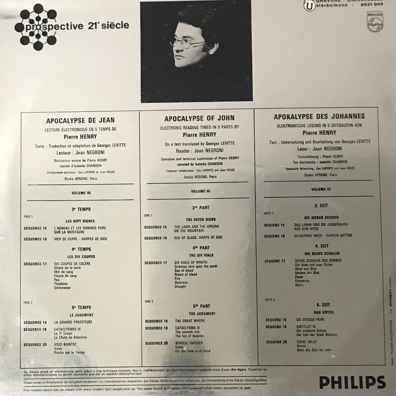 Pierre Henry - Apocalypse De Jean (Volume III) 