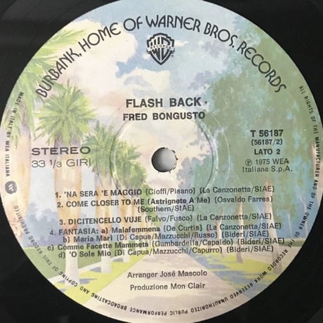 Fred Bongusto - Flash Back [LP][Warner Bros. Records]