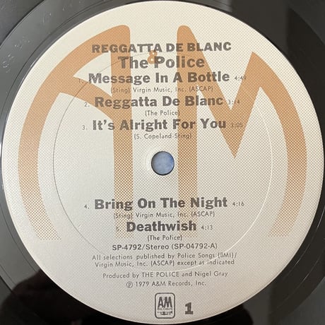 The Police - Reggatta De Blanc [LP][A&M Records] (USED)