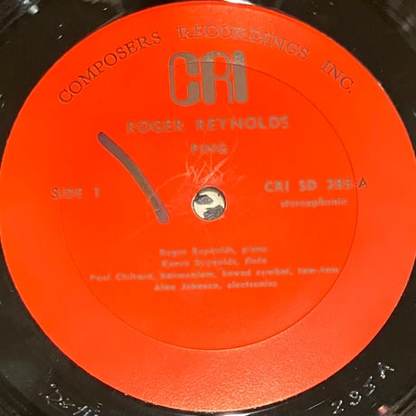 Roger Reynolds - Electronic/Instrumental Music [LP][Composers Recordings Inc. (CRI)] (USED)
