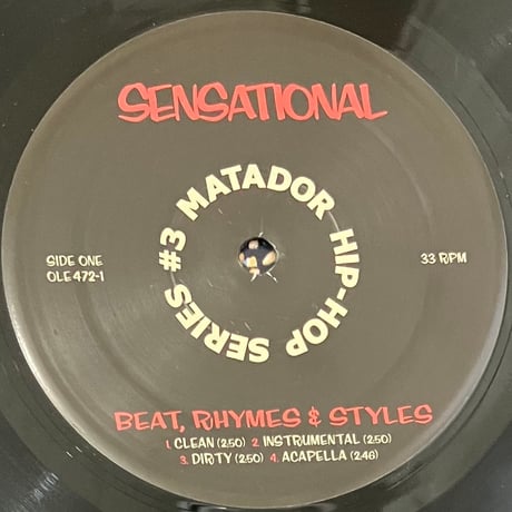 Sensational - Beat, Rhymes & Styles [12][Matador] (USED)