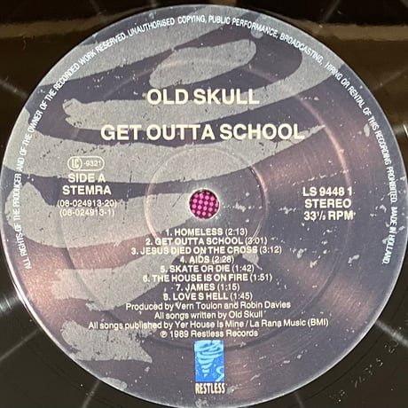 Old Skull - Get Outta School [LP][Restless Records] (USED)