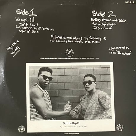 Schoolly D - Saturday Night! The Album [LP][Flame Records] (USED)