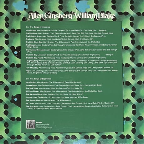 Allen Ginsberg / William Blake - Songs Of Innocence And Experience [LP][Klimt Records] (USED)