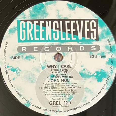 John Holt - Why I Care [LP][Greensleeves Records] (USED)