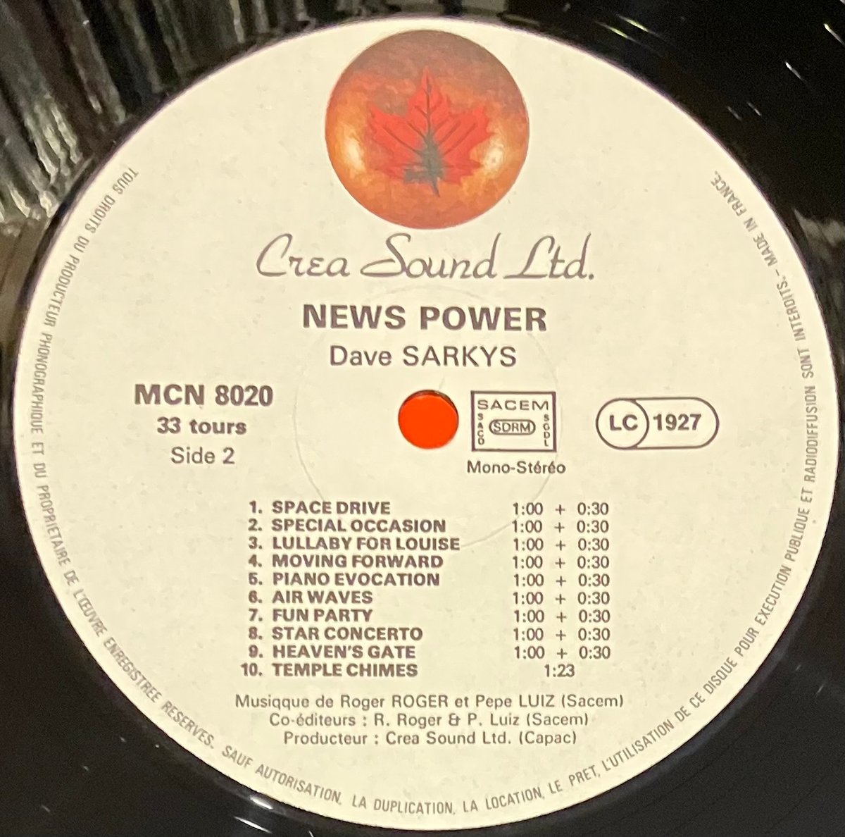 Dave Sarkys - News Power [LP][Crea Sound] (USED