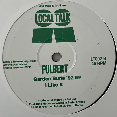 Fulbert - Garden State '92 EP [12][Local Talk] (USED)