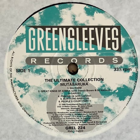 Mutabaruka - The Ultimate Collection [LP][Greensleeves Records] (USED)