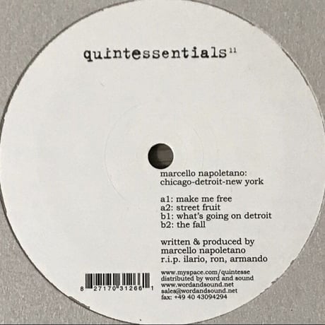 Marcello Napoletano - Chicago-Detroit-New York [12][Quintessentials]