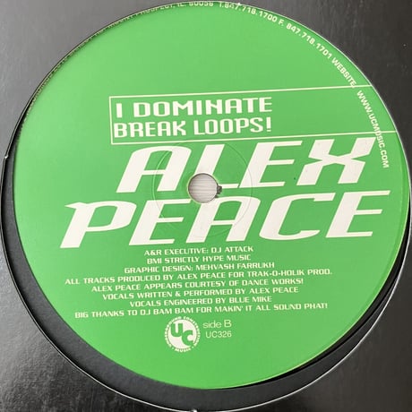 Alex Peace - I Dominate Break Loops [12][Underground Construction] (USED)