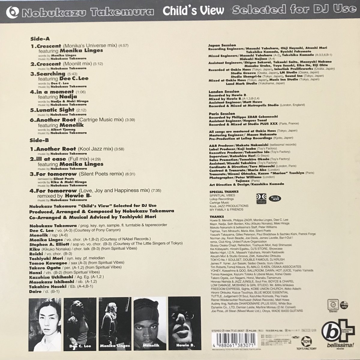竹村延和 - Child's View (Selected For Dj Use) [LP][Bellissima Records] (USED)