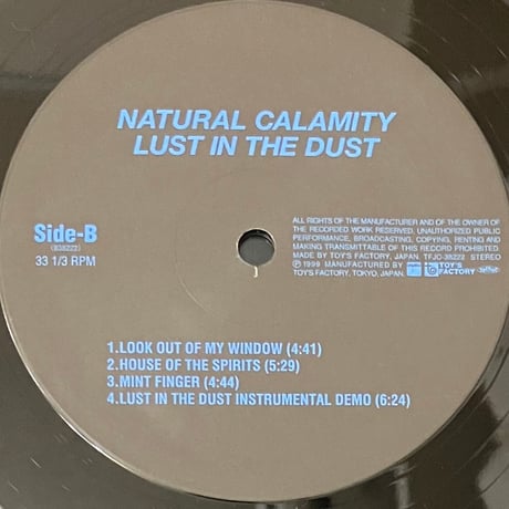 Natural Calamity - Lust In The Dust [LP][Idyllic Records] (USED)