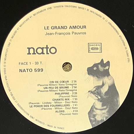 Jean-Francois Pauvros - Le Grand Amour [LP][Nato] (USED)