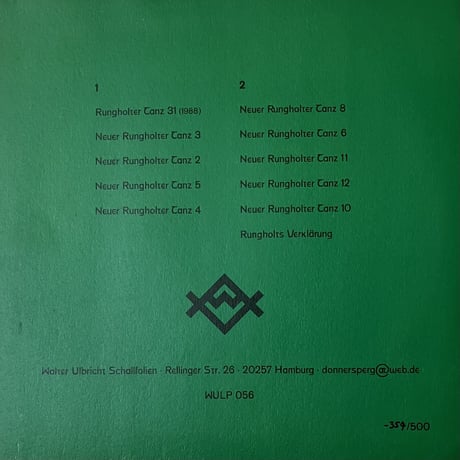 Werkbund - Neue Rungholter Tanze [LP][Walter Ulbricht Schallfolien] (USED)