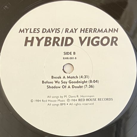 Myles Davis / Ray Herrmann - Hybrid Vigor [LP][Red House Records] (USED)