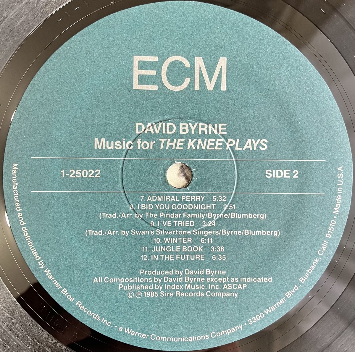 レコード Music for ”The Knee Plays”/ David Byrne