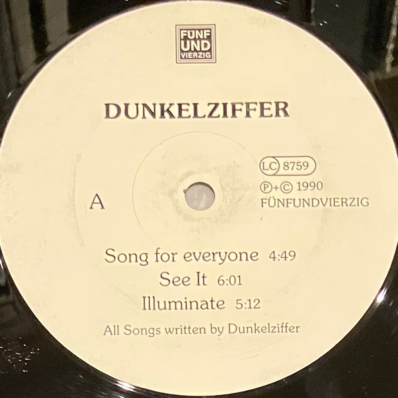 洋楽 Dunkelziffer - Songs For Everyone Dunkelziffer – Songs For Everyone – Vinyl (LP, Album), 1989