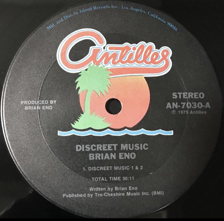 米LP Brian Eno Discreet Music AN7030 ANTILLES /00260 Brian Eno Discreet Music 1975 Antilles AN-7030 original
