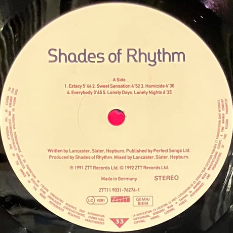 Shades Of Rhythm - The Album [LP][ZZT] (USED)