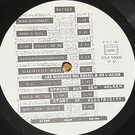 Sprung Aus Den Wolken - The Story Of Electricity [LP] (USED)