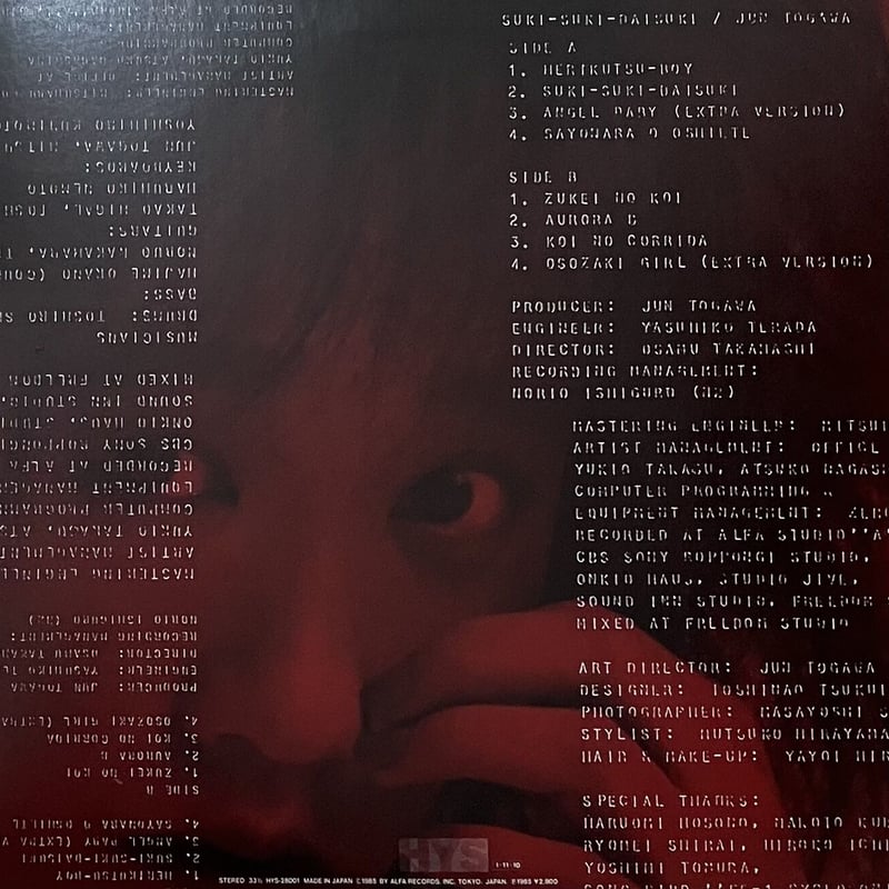 戸川純 好き好き大好き オリジナル日本版LPレコード LPレコード 戸川純 好き好き大好き 盤面美 帯 ライナー付き