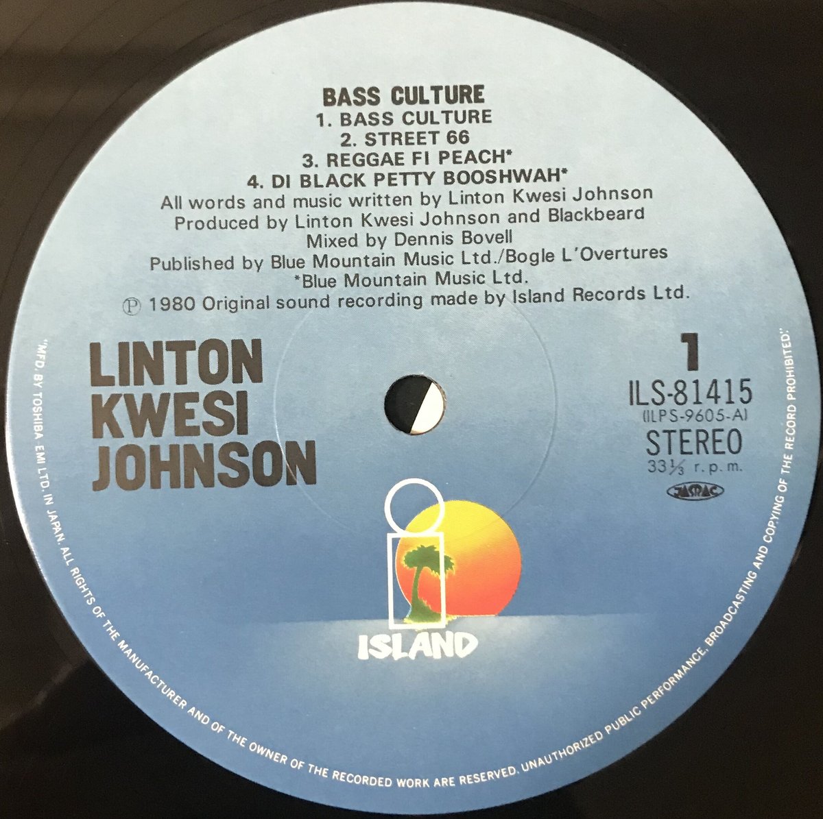 Linton Kwesi Johnson - Bass Culture [LP][Island