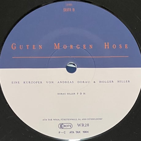 Andreas Dorau & Holger Hiller - Guten Morgen Hose [12][Ata Tak] (USED)