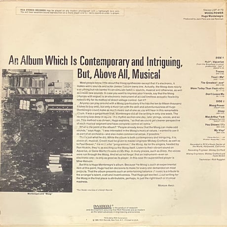 Hugo Montenegro - Moog Power [LP][RCA Victor] (USED)
