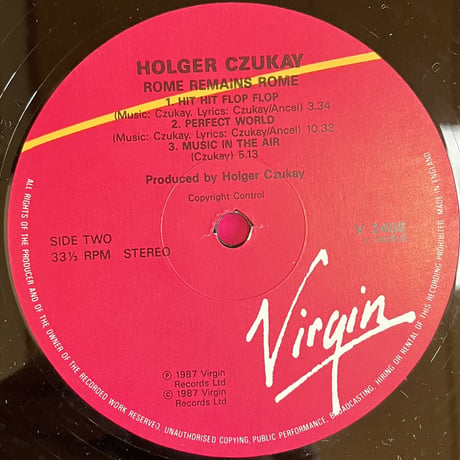 Holger Czukay - Rome Remains Rome [LP][Virsin] (USED)