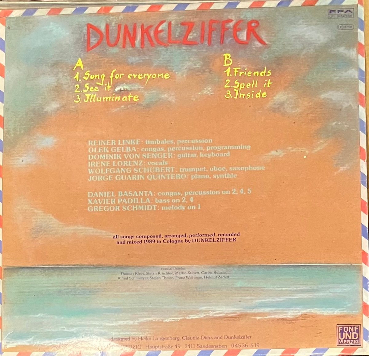 Dunkelziffer - Songs For Everyone [LP][FunfUndV