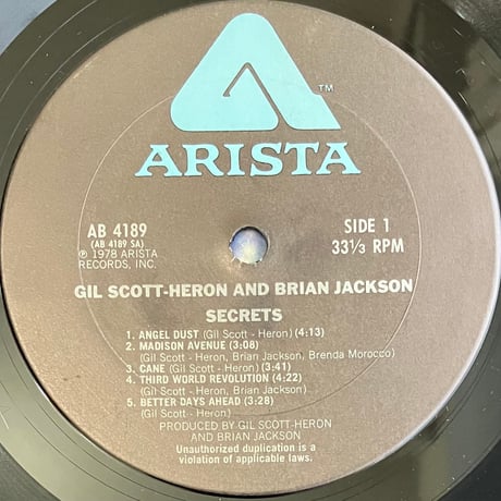 Gil Scott-Heron And Brian Jackson - Secrets [LP][Arista] (USED)