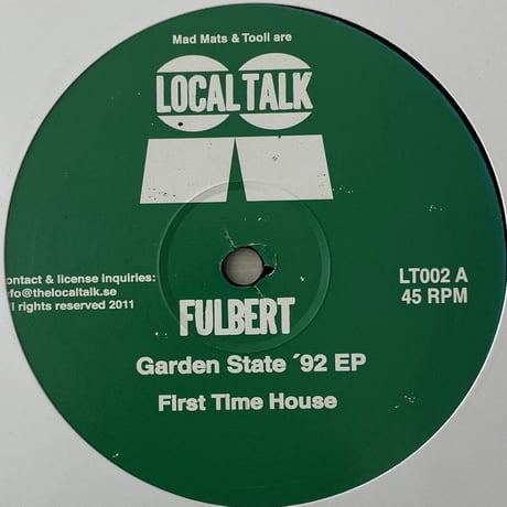 Fulbert - Garden State '92 EP [12][Local Talk] (USED)