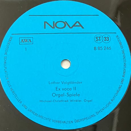 Lothar Voigtlnder - Ex Voce II Orgel-Spiele Drei Elektronische Studien Drei Portraits Mit Schatten