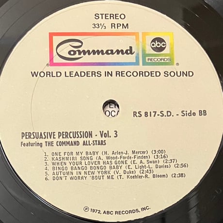 The Command All-Stars - Persuasive Percussion Volume 3 [LP][Command] (USED)
