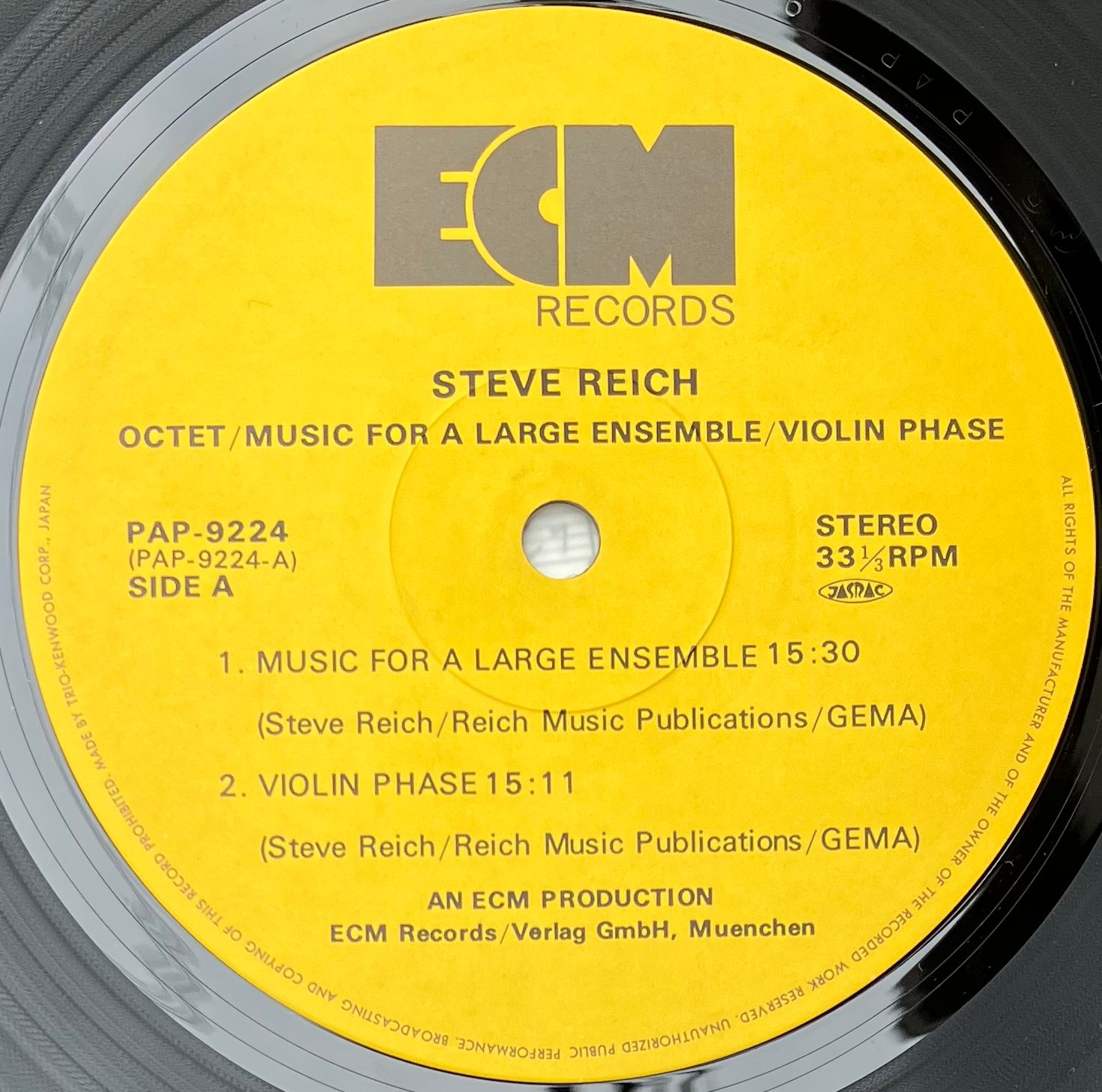 洋楽 Steve Reich - Octet Music For A Large original