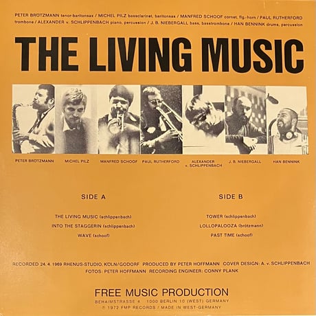 Alexander von Schlippenbach - The Living Music [LP][FMP] (USED)